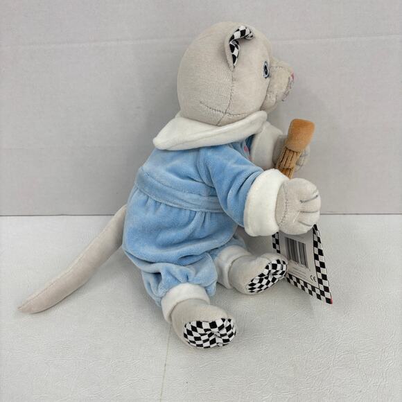 Mother Goose Cat Fiddle Plush Rattle Toy Blue 12 Inch Side Kick 1998 Scholastic - Picture 3 of 11